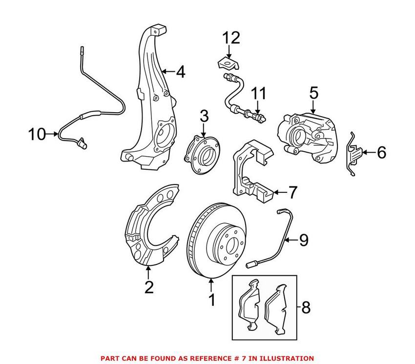 BMW Disc Brake Caliper Bracket - Front 34116786820